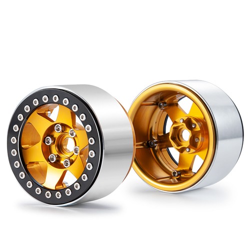 4PCS Alloy 2.2" Beadlock Wheels Rims for 1/10 RC Rock Crawler Car Wraith SCX10 - Picture 13 of 20