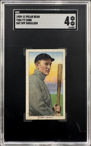 1909-11 T206 Ty Cobb Bat off Shoulder SGC 4 Vg-Ex - Polar Bear Back - RARE!