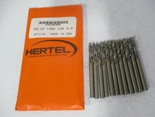 (74130758) #23 135° Spiral Flute Cobalt Screw Machine Drill Bit - Pack of 12