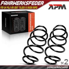 2x Federn Fahrwerksfeder Vorderachse für VW Polo 6R1 Seat Toledo IV Skoda Rapid
