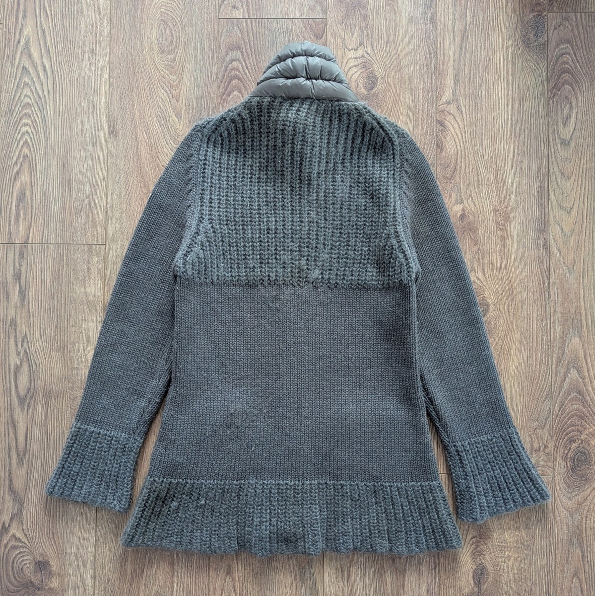 MONCLER MAGLIONE TRICOT CARDIGAN グレー M MONCLER Maglione Tricot Cardigan Women Down Puffer Jacket