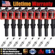 8 Pack Ignition Coils and Spark Plugs For Ford F-150 4.6/5.4L V8 2004-2010 DG511