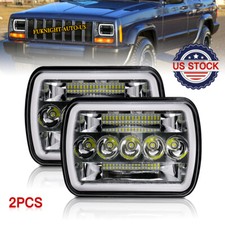 Pair For Jeep 1986-1995 Wrangler Yj Cherokee Xj 1984-2001 7x6 Led Headlights Drl Pair For Jeep 1986-1995 Wrangler Yj Cherokee Xj 1984-2001 7x6 Led Headlights Drl