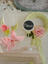 Tulipano - Legno Naturale - Shabby - Festa Della Mamma - Primavera