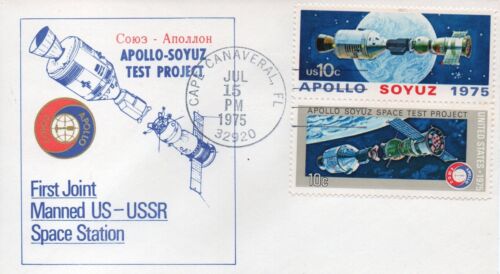 APOLLO-SOYUZ ASTP project 1st manned US-USSR Cape Canaveral Space cover 1975