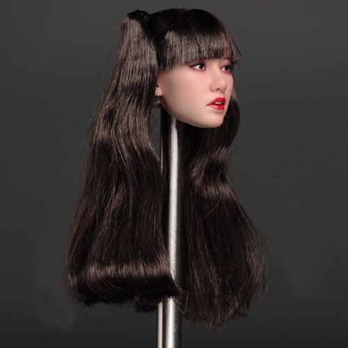 1/6 Asian Long Hair Cute Beauty Girl Head Sculpt Model For 12"PH TBL Figure - Picture 2 of 4