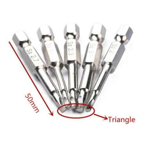 5Pcs Sale Magnetic Triangle Head Screwdriver Bits S2 Steel Shank V9S5 1/4 G0G5 - Picture 3 of 8