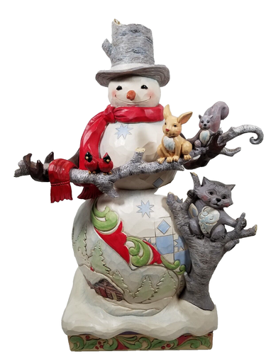 Tall Jim Shore Snowman 6009697 Winter Wonderland 17.5” Outdoor Safe Rare - Picture 4 of 22
