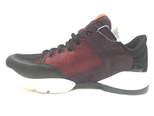SCARPE SNEAKERS CASUAL DONNA GEOX ORIGINALE A98 PELLE NERO CAMPIONE AI NEW - Foto 2 di 5