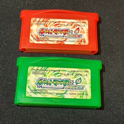 Nintendo Gameboy Advance Pokemon Fire Red & Leaf Green Japan GBA