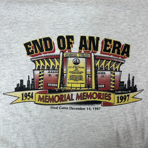 Memorial Stadium End Of An Era Vintage Baltimore Orioles T Shirt 90s Adult XL - Picture 2 of 7