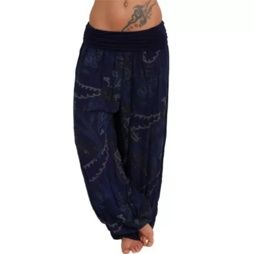 Plus Size Womens Boho Yoga Casual Baggy Hareem Trousers Gypsy Hippie Harem Pants - Picture 7 of 19
