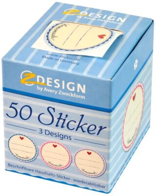 AVERY Zweckform 56819 Marmelade Sticker auf Rolle 50 Stück (Etiketten, Aufkleber