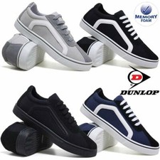 Ladies Dunlop Lace Canvas Memory Foam Womens Plimsoll Pumps Skates Trainers Shoe