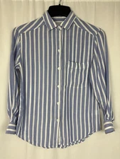 Rails Janelle Blouse Women's Size XS  Button Front Long Sleeve Blue White Stripe