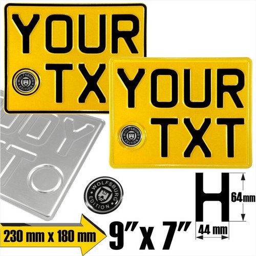9x7 Show Pressed Number Plate Novelty Kids Door Car Motorcycle Bike 3D Gel Badge - Picture 97 of 98