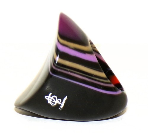 Sobral Rare Retroz Darning Black & Art Deco Stripes Artist Made Ring Size 6.5 - Picture 7 of 9