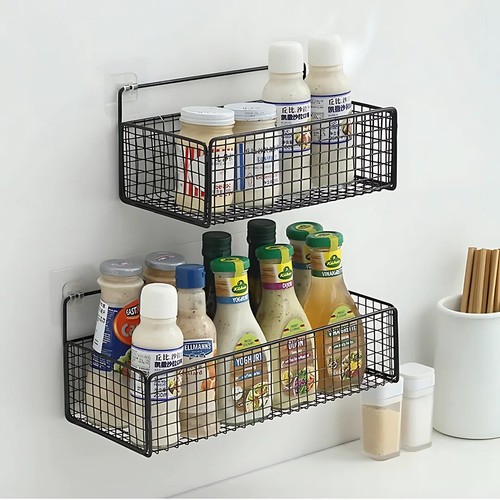 Bathroom Storage Multifunctional Toiletries Metal Organizer Non-Perforated Rack - Bild 15 von 32