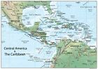 Central America and the Caribbean Physical Map - 61 x 43.1 cm – Paper