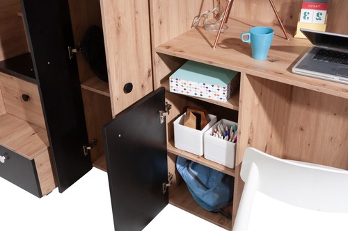 Kinderbett, Hochbett SM 14, mit Schreibtisch,Kleiderschrank,Regale.Farbe wählbar - Bild 13 von 21
