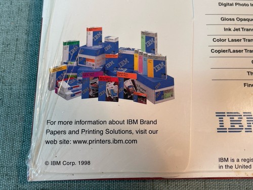 IBM Ink Jet Coated Canvas Natural White 8.5x11 Vtg 1998 10 Sheets New Sealed - Picture 9 of 11