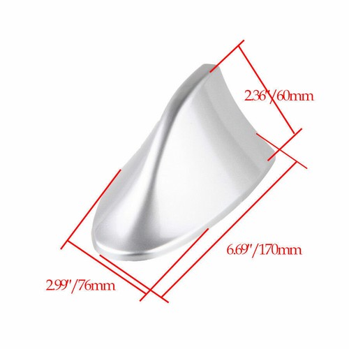 Universal Car Top Roof Mounted Antenna Aerial Strong Sticks Decoration Silver - Picture 3 of 12