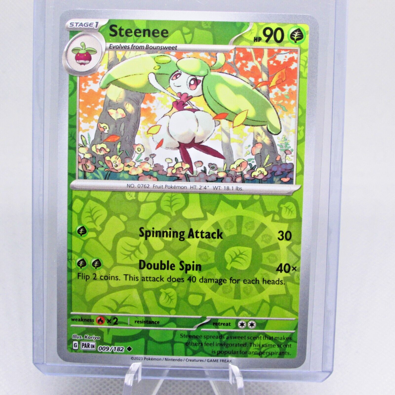Pokemon TCG Paradox Rift Steenee 9/182 Reverse Holo