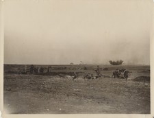 REPRINT OF ORIGINAL WWI PHOTO OF THE GERMANS BOMBING MONCHY