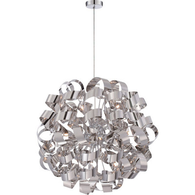 Quoizel RBN2831C, 12 Light Pendant Ribbons Polished Chrome