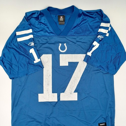 Maglia Reebok Da Uomo Large NFL Austin Collie #17 Indianapolis Colts Calcio - Foto 2 di 9