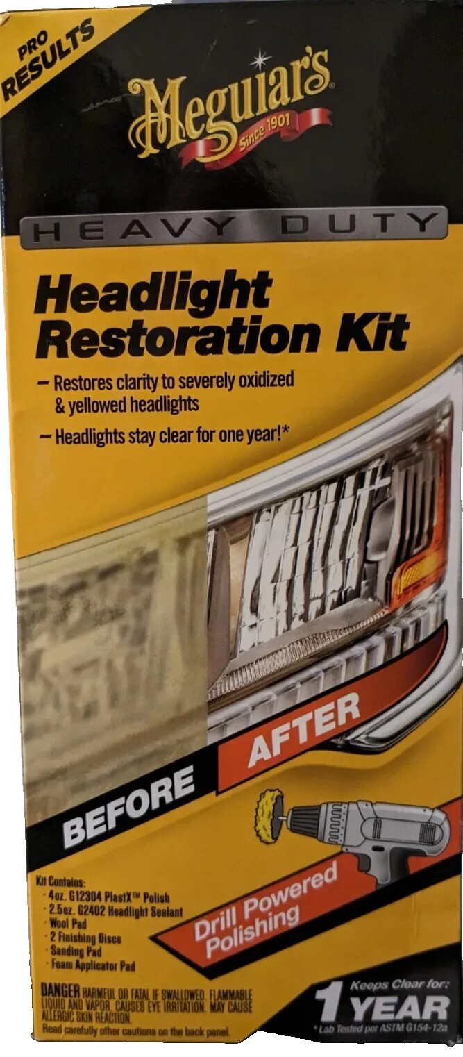 Meguiar's Heavy Duty Headlight Restoration Kit G2980 Professional Kit