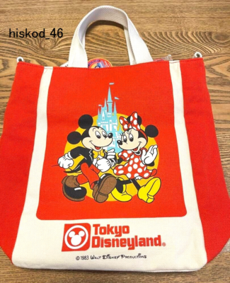 Tokyo Disneyland 40周年記念 トートバッグ Tokyo Disney Land Resort Retro Tote Bag & Pass Case Set 40Th