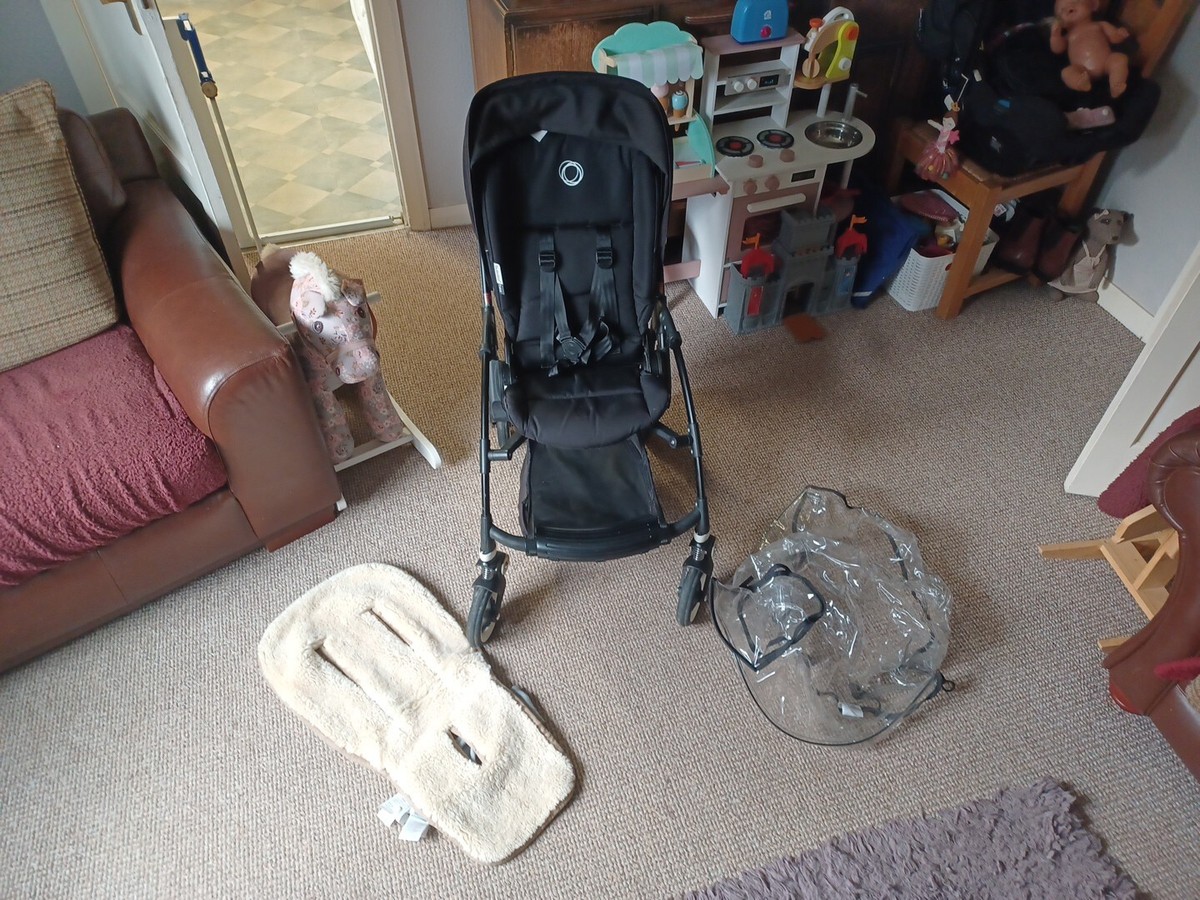 Bugaboo bee Pram Stroller with extras Rain Cover Wool UK