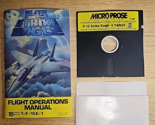 F-15 Strike Eagle IBM PC 5.25 Inch Floppy Disc in Box w/ Manual MicroProse - Picture 3 of 15