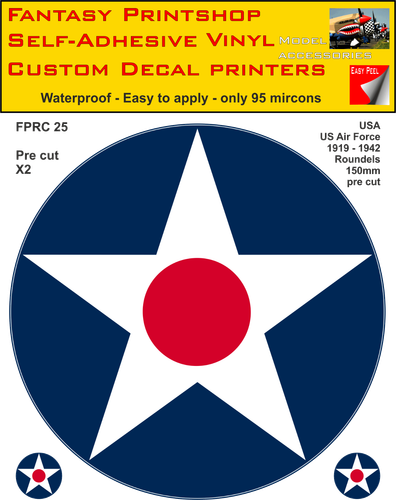 USA US Air Force Twin Packs Vinyl Sticker Decals Roundel 75 - 200mm FPRC25 - Picture 4 of 6