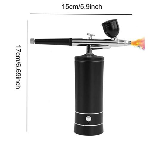AIRBRUSH SET MIT SPRITZPISTOLE kabelloses KOMPRESSOR SprühPistole KOMPLETT SET. - Bild 21 von 22