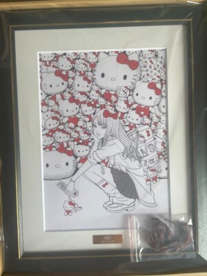 Junji Ito × Hello Kitty Gal Tomie Reproduction original picture Limited ...