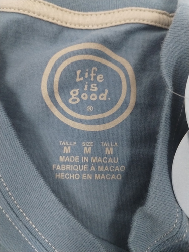 Camiseta Life is Good Hombre Manga Corta Dormir Juego de Fútbol Talla M Nueva con Etiquetas Envío Gratis - Imagen 4 de 4