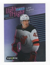 2023-24 UD SYNERGY HOCKEY LIGHT UP THE NIGHT 186/999 LUKE HUGHES DEVILS