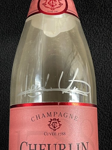Botella de champán vacía Cheurlin firmada por Isiah Thomas Detroit Pistons certificado de autenticidad JSA - Imagen 2 de 4
