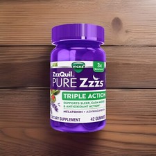 ZzzQuil Pure Zzzs Triple Action Gummy Melatonin Sleep Aid- 6mg- 42 ct
