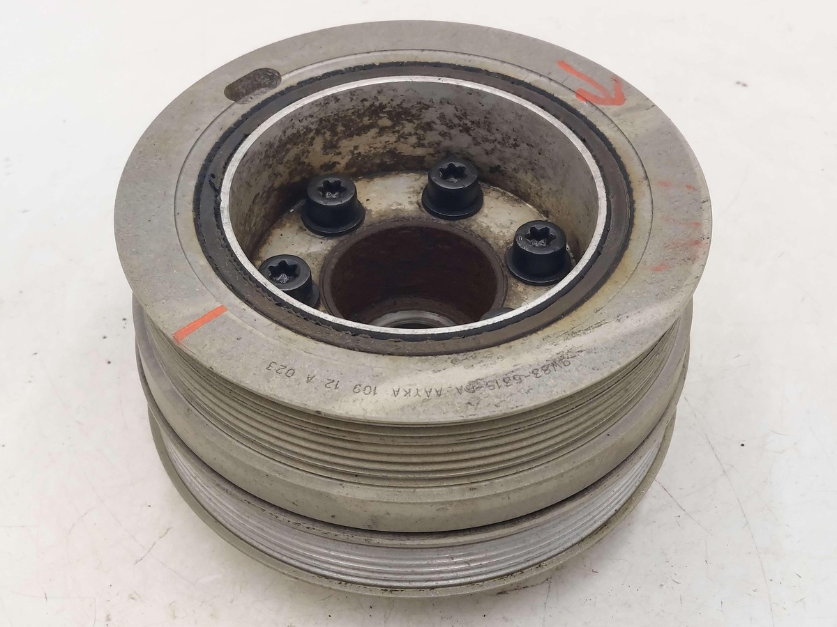 10-19 JAGUAR XF HARMONIC BALANCER CRANKSHAFT PULLEY 9W83