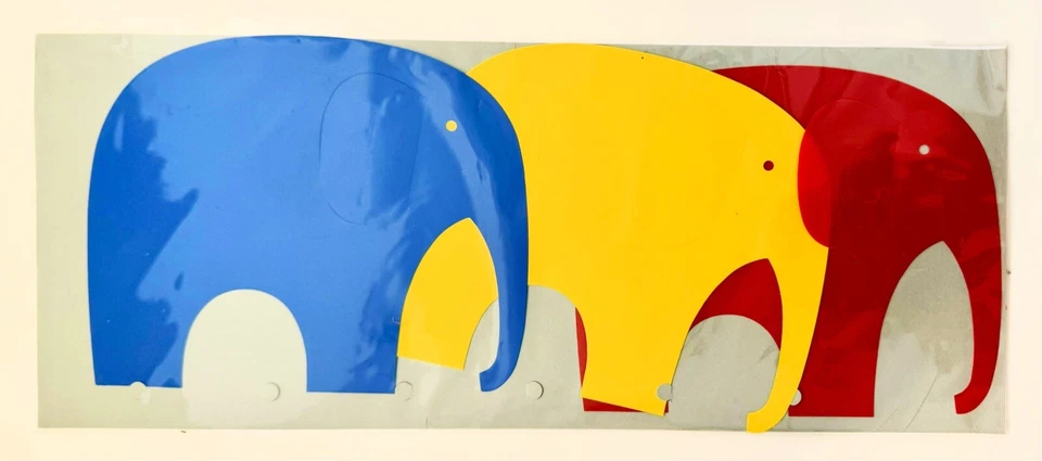 Flensted Colorido Elefante Fiesta Moderno Colgante Móvil Guardería Arte Decoración Dinamarca Foto 3 de 4