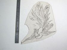 vtg 1960s 1970s Tattoo acetate stencil Pheasant Peacock in Flight signed BR4