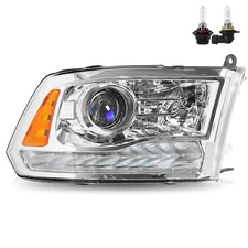 Updated Fit 2013-2018 Ram Truck/Pickup LED Projector Chrome Headlights Passenger