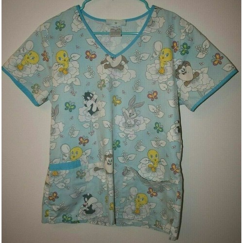 Looney toon scrub top pastel tiny toons small