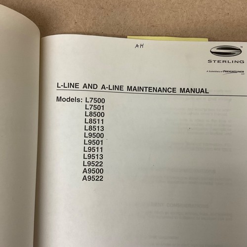 Sterling Freightliner L&A LINE MAINTENANCE MANUAL GUIDE 7500 8500 8513 9500 9522 - Bild 2 von 7