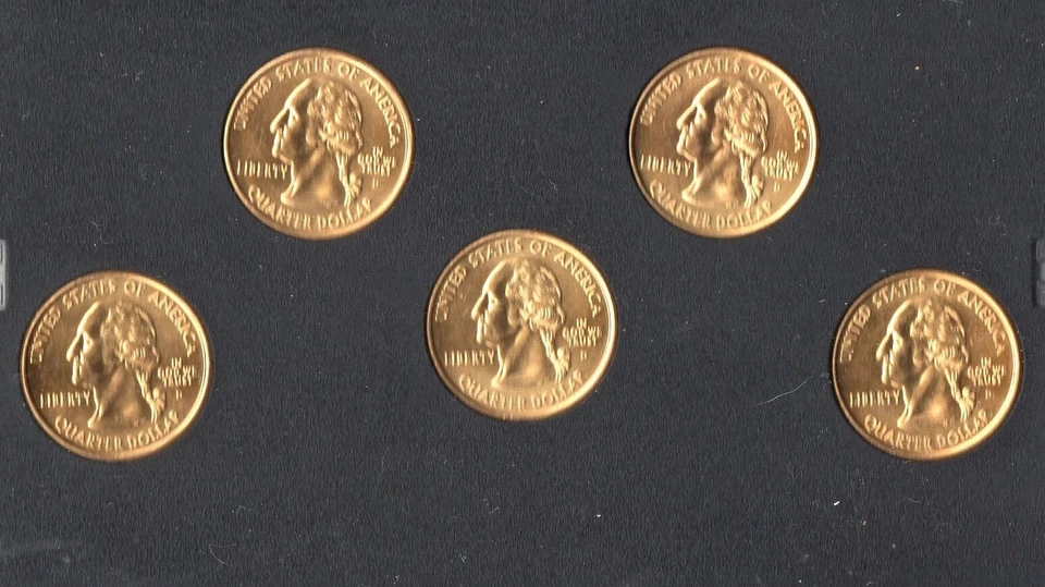 1999-2008 Denver Mint Gold Edition State Quarter Collection, Complete 50 coins! - Image 3 of 4