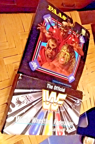 WRESTLING #3 - WWF Paas Brand Wrestler Make-up Kit, 1991, Never Opened - Picture 2 of 15