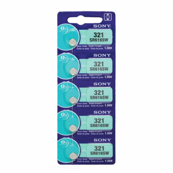 Sony SR616SW Mercury Silver Oxide Battery - 5 Piece for sale online | eBay